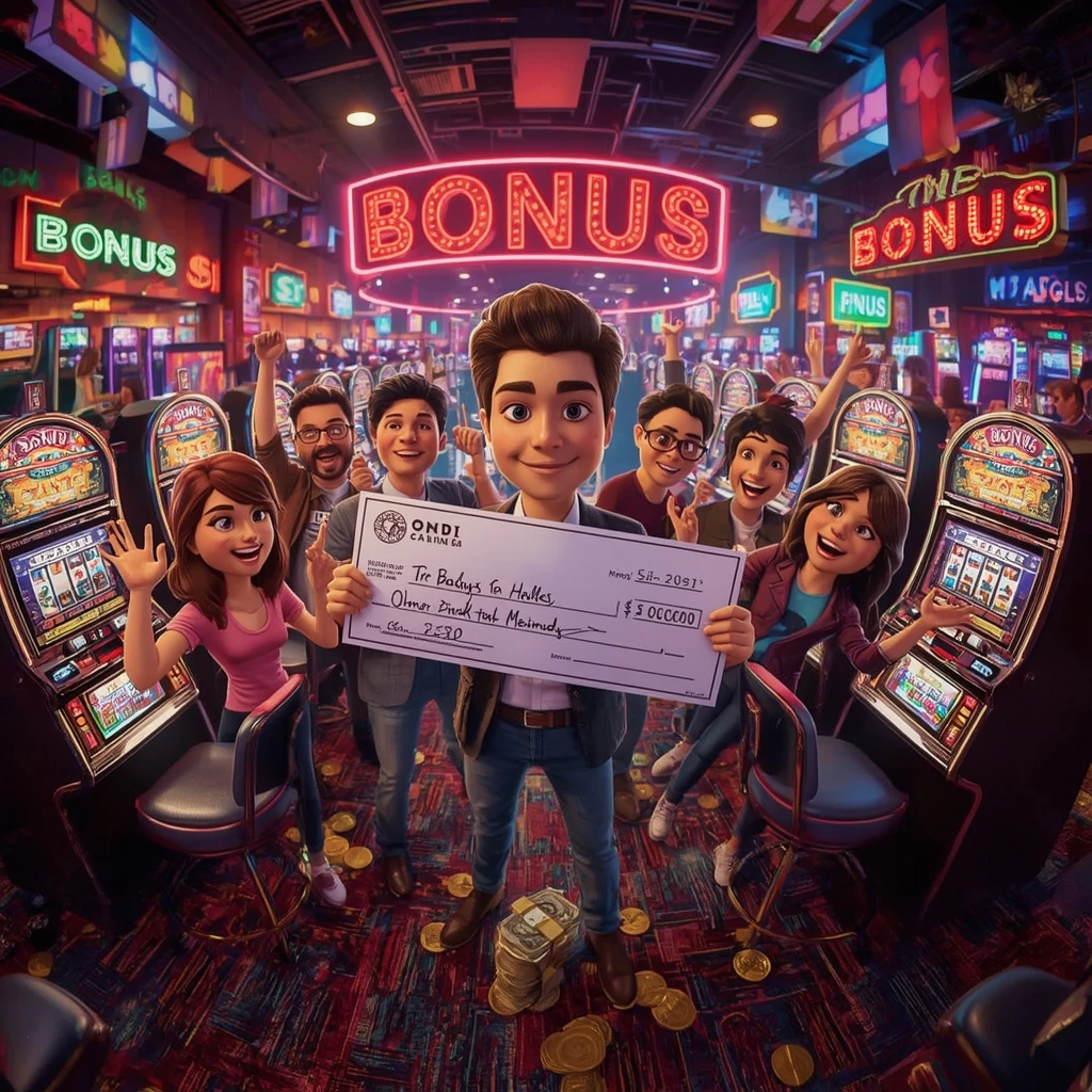 bonus dans les mains d'un homme au casino 4Kasino Casino
