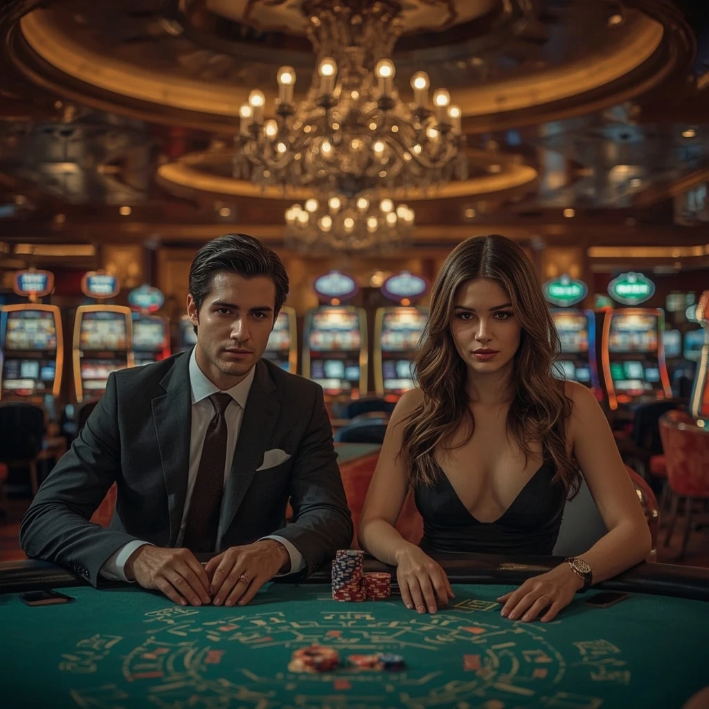Deux joueurs de poker dans un 4Kasino Casino